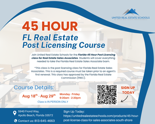 45 Hour Post-License Class for Sales Associates - South Shore