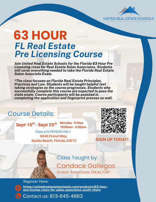 63 Hour Pre - License Class for Sales Associates - South Shore