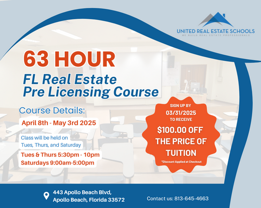 63 Hour Pre - License Class for Sales Associates - South Shore